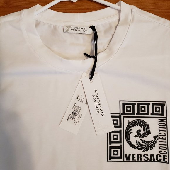 Versace Collection Men's Slim Fit White T-Shirt - Picture 3 of 6